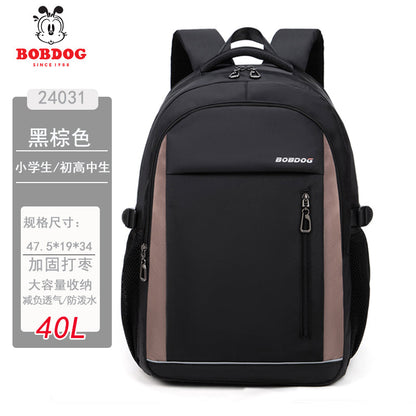Bobdog Backpack Men's Travel Backpack Business Trip Computer Bag Male Junior High School Student College Students Bag Super Large Capacity Platonelstore