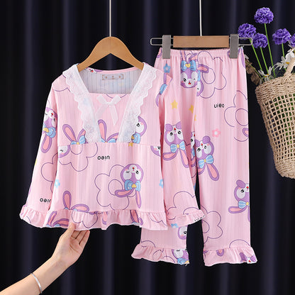 Air Conditioning Clothes Spring & Fall Cinnamoroll Babycinnamoroll Two-piece Set Summer Pajamas Platonelstore
