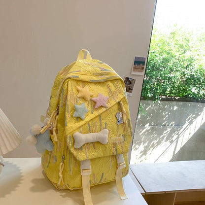 Backpack Casual High School Student Female Ruffle Schoolbag Platonelstore