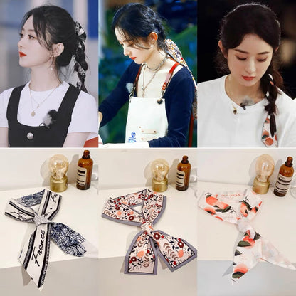 Girls' Vintage Bow Thin Narrow Polka Dot Winter Hair Band Platonelstore
