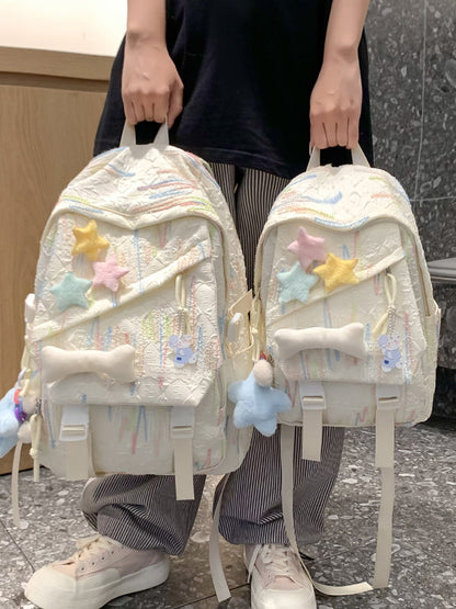 Backpack Casual High School Student Female Ruffle Schoolbag Platonelstore
