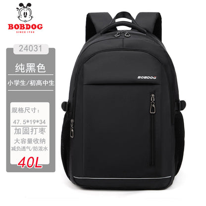 Bobdog Backpack Men's Travel Backpack Business Trip Computer Bag Male Junior High School Student College Students Bag Super Large Capacity Platonelstore