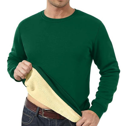 Men's Fleece Lined Padded Warm Keeping Loose Pullover Cashmere Hoodie Platonelstore