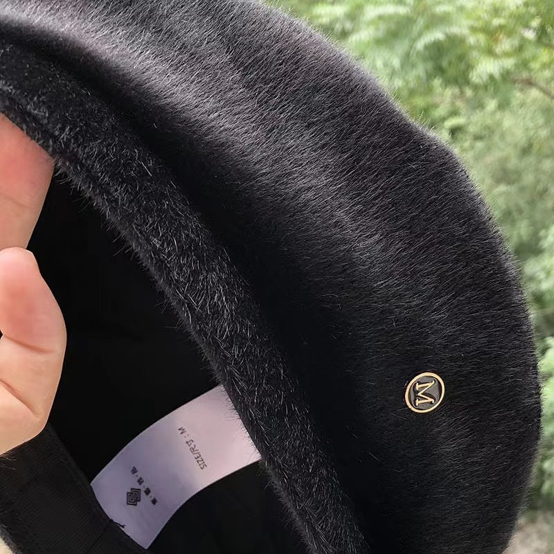 High Quality Wool Female Dark Series Fall Winter Fashion Beret Platonelstore