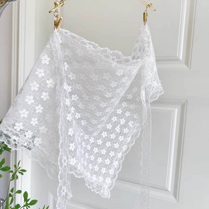 Triangular Binder Super Fairy French White Summer Female Lace Platonelstore