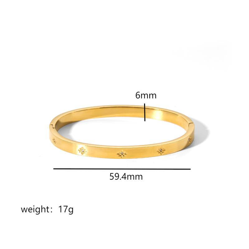 Ins Style Titanium Steel Bracelet Six-pointed Star Buckle Platonelstore