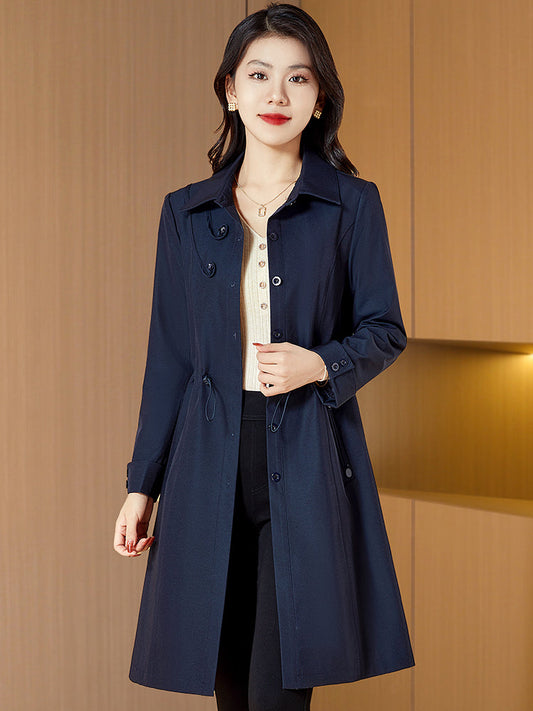 Hangzhou Italian Lady Western Style Mid-Length Trench Coat Outwear Platonelstore