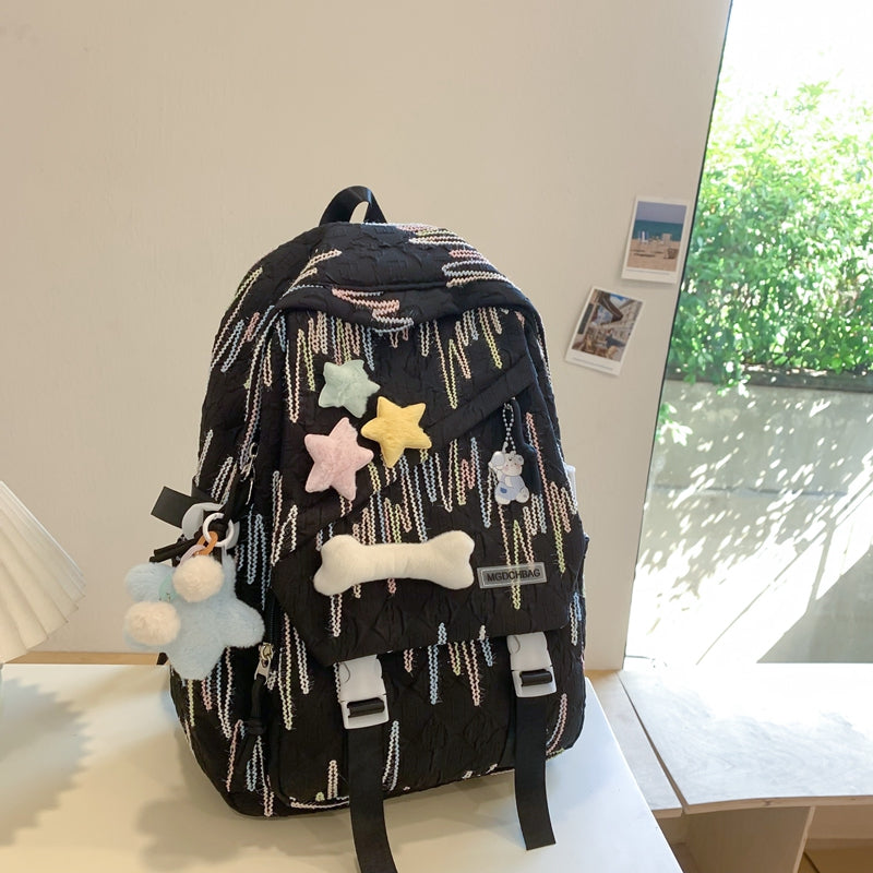 Backpack Casual High School Student Female Ruffle Schoolbag Platonelstore