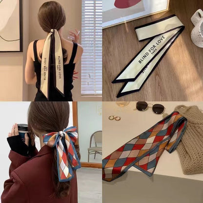 Girls' Vintage Bow Thin Narrow Polka Dot Winter Hair Band Platonelstore