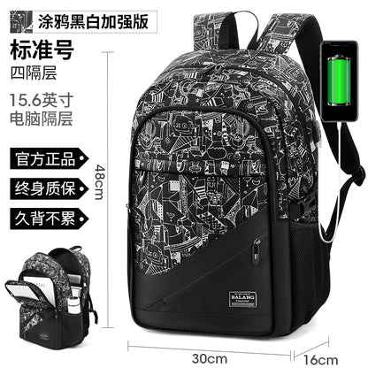 New Arrival Backpack Men Backpack Fashion Trendy High School Junior High School Student Schoolbag Female Large Capacity Travel Laptop Bag Platonelstore