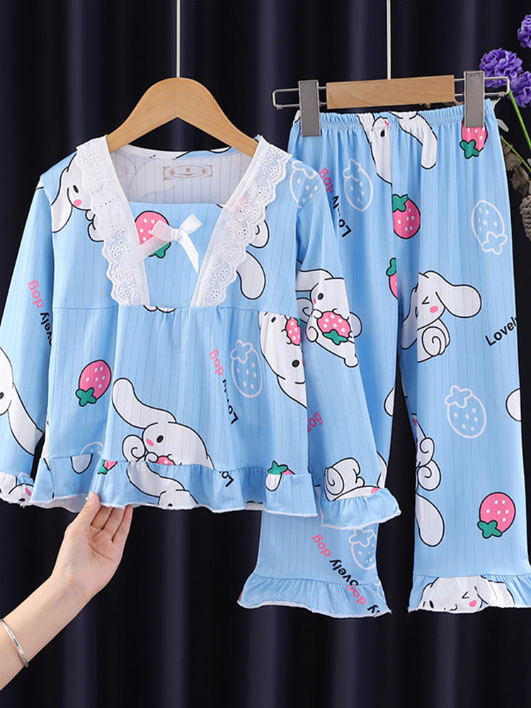 Air Conditioning Clothes Spring & Fall Cinnamoroll Babycinnamoroll Two-piece Set Summer Pajamas Platonelstore