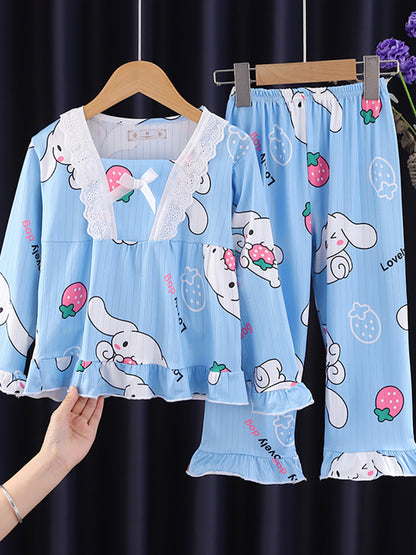 Air Conditioning Clothes Spring & Fall Cinnamoroll Babycinnamoroll Two-piece Set Summer Pajamas Platonelstore