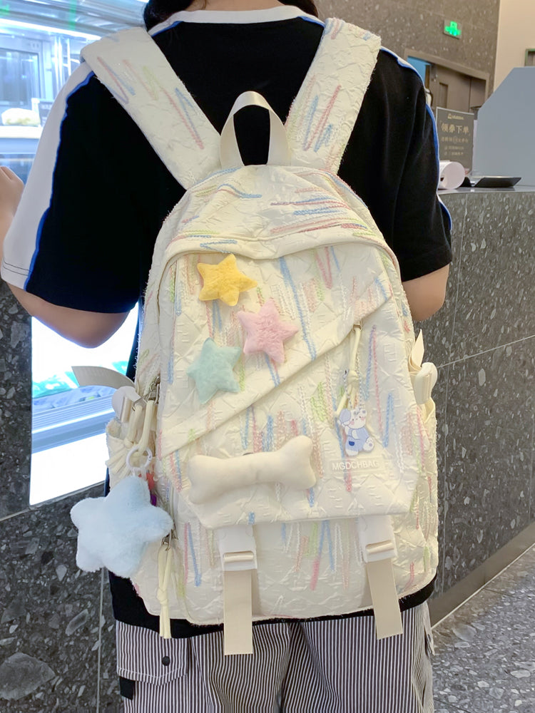 Backpack Casual High School Student Female Ruffle Schoolbag Platonelstore