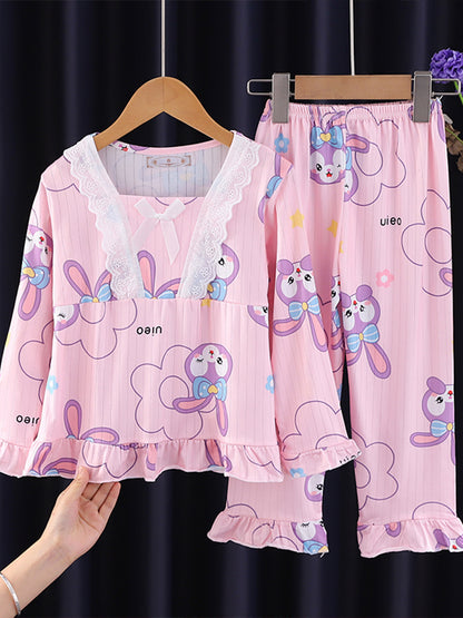 Air Conditioning Clothes Spring & Fall Cinnamoroll Babycinnamoroll Two-piece Set Summer Pajamas Platonelstore