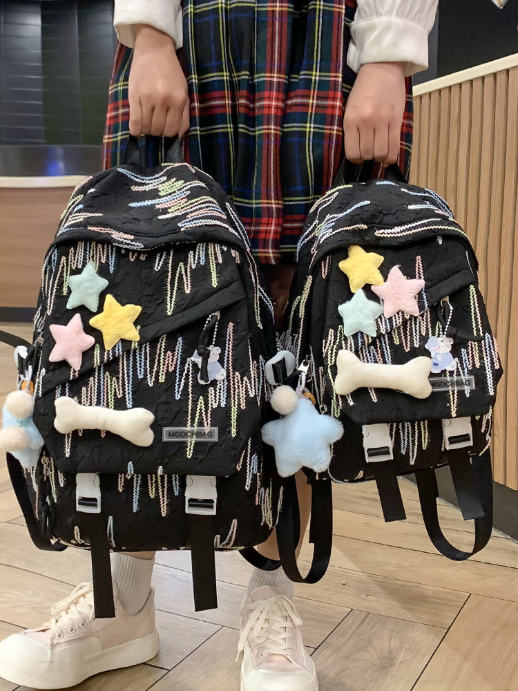 Backpack Casual High School Student Female Ruffle Schoolbag Platonelstore