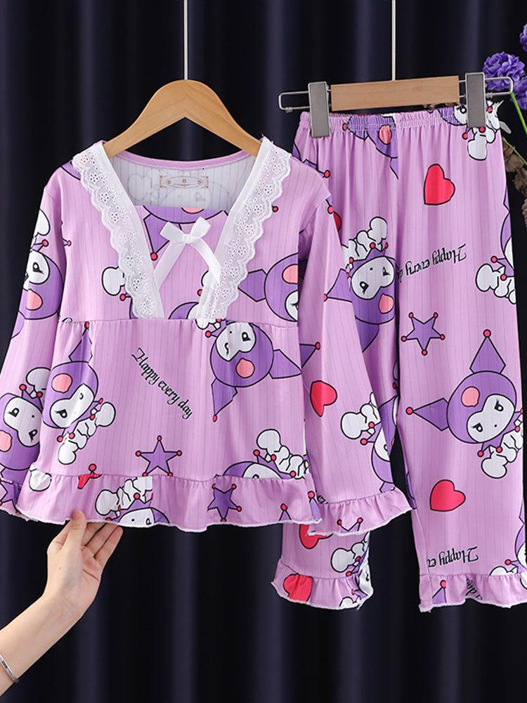 Air Conditioning Clothes Spring & Fall Cinnamoroll Babycinnamoroll Two-piece Set Summer Pajamas Platonelstore