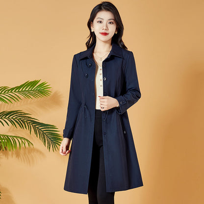 Hangzhou Italian Lady Western Style Mid-Length Trench Coat Outwear Platonelstore