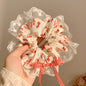 Cherry Duoduo ~ Red Lace Bows Triangle Shawl Women's Toe Cap Gentle Atmosphere Seaside Pastoral Style Summer Platonelstore