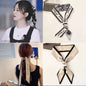 Girls' Vintage Bow Thin Narrow Polka Dot Winter Hair Band Platonelstore