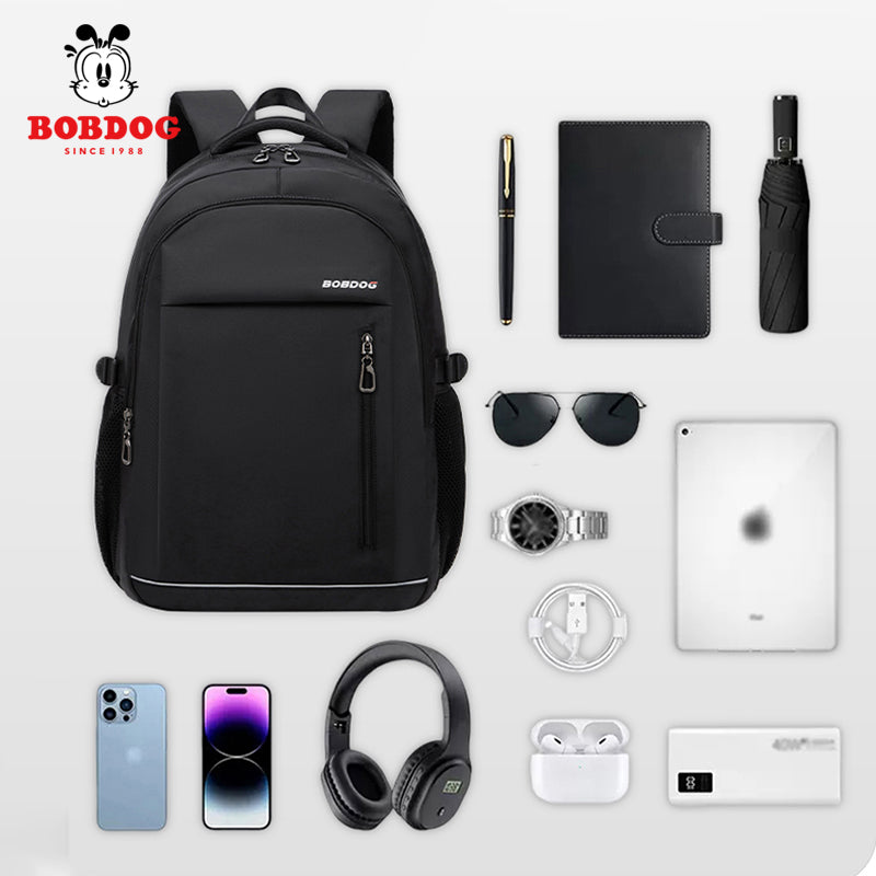 Bobdog Backpack Men's Travel Backpack Business Trip Computer Bag Male Junior High School Student College Students Bag Super Large Capacity Platonelstore