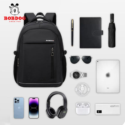 Bobdog Backpack Men's Travel Backpack Business Trip Computer Bag Male Junior High School Student College Students Bag Super Large Capacity Platonelstore