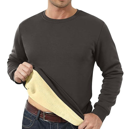 Men's Fleece Lined Padded Warm Keeping Loose Pullover Cashmere Hoodie Platonelstore