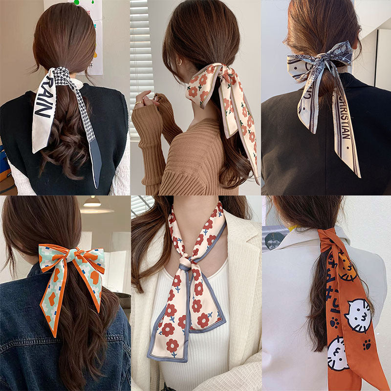 Girls' Vintage Bow Thin Narrow Polka Dot Winter Hair Band Platonelstore