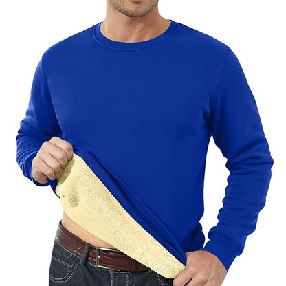 Men's Fleece Lined Padded Warm Keeping Loose Pullover Cashmere Hoodie Platonelstore