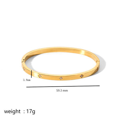 Ins Style Titanium Steel Bracelet Six-pointed Star Buckle Platonelstore