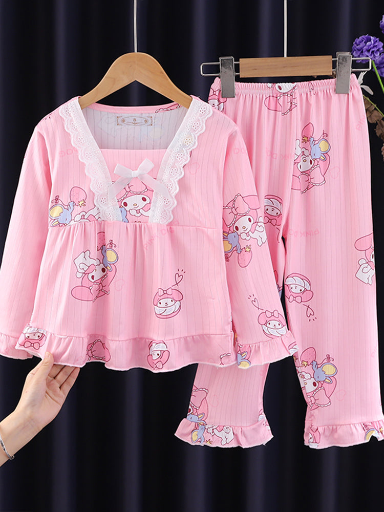 Air Conditioning Clothes Spring & Fall Cinnamoroll Babycinnamoroll Two-piece Set Summer Pajamas Platonelstore