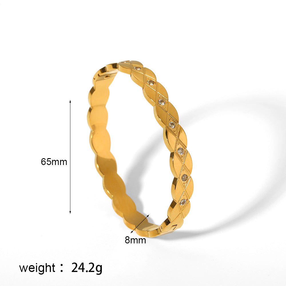 Ins Style Titanium Steel Bracelet Six-pointed Star Buckle Platonelstore