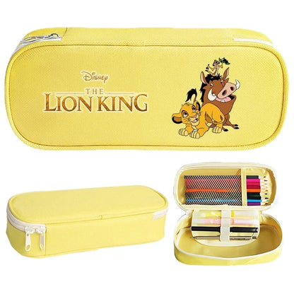Mufasa Lion King Student Pencil Case Movie Cartoon Printed Pencil Bag Kids Go School Stationery Portable Storage Cute Anime Gift Platonelstore
