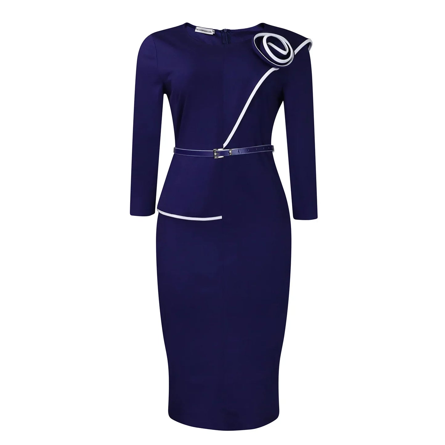 Elegant African Printed Wraparound Pencil Dress Women's Fashion Spring New Style D551 OL Skirt Bodycon Dress Elegant Manner Platonelstore
