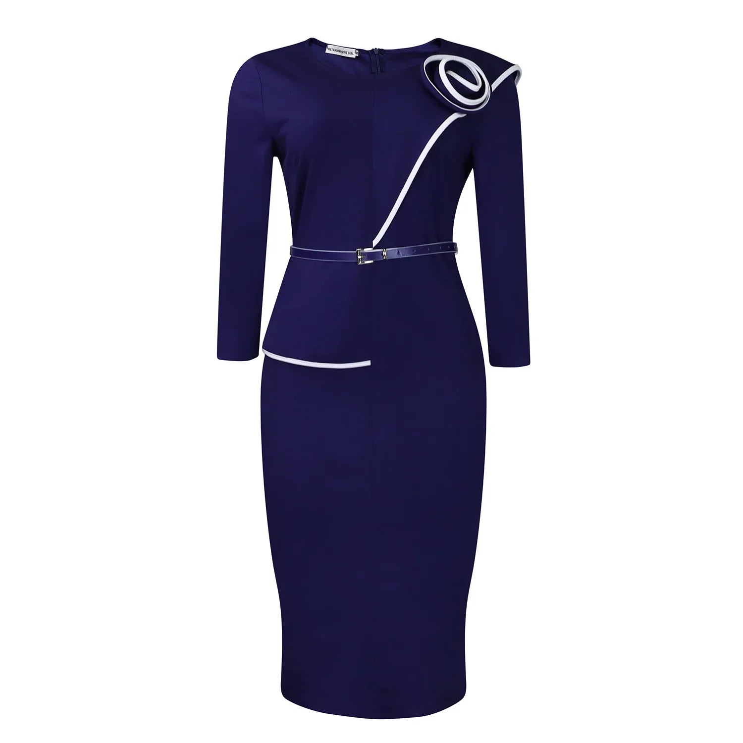 Elegant African Printed Wraparound Pencil Dress Women's Fashion Spring New Style D551 OL Skirt Bodycon Dress Elegant Manner Platonelstore