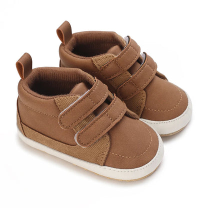 Newborn Baby Shoes Classic Leather Soft Soles Non Slip Toddler Walking Shoes for Boys and Girls 0-18M First Step Walking Shoes Platonelstore