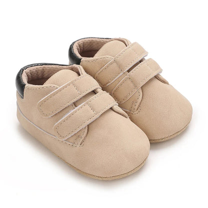 Newborn Baby Shoes Classic Leather Soft Soles Non Slip Toddler Walking Shoes for Boys and Girls 0-18M First Step Walking Shoes Platonelstore