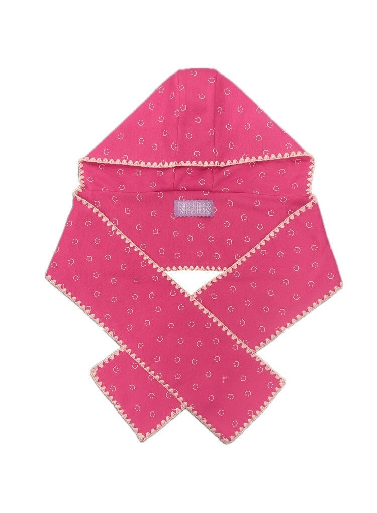 Minjiena Cute Smiling Face Lace Scarf Hat Platonelstore