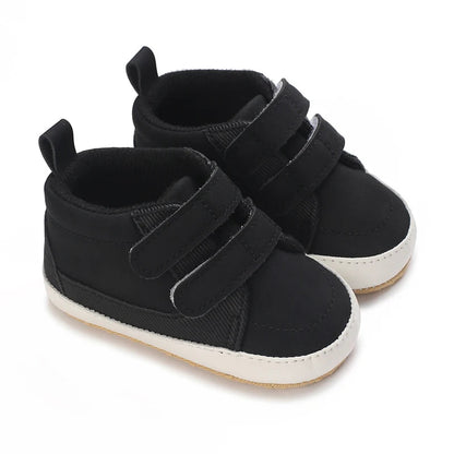 Newborn Baby Shoes Classic Leather Soft Soles Non Slip Toddler Walking Shoes for Boys and Girls 0-18M First Step Walking Shoes Platonelstore