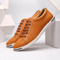 Fashion Large Size Solid Color Male Board Shoes Spring Autumn Designer New Men's Outdoor Walking Shoes Lace Leather Sneakers Man Platonelstore
