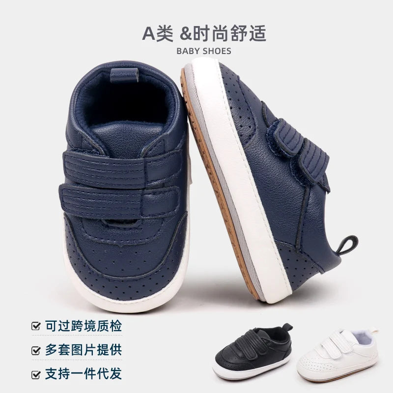 Spring and Autumn Baby Girls and Boys Casual Shoes Fashion Design Three Colors TPR Sole Anti Slip Newborn Toddler Shoes BSK4194 Platonelstore