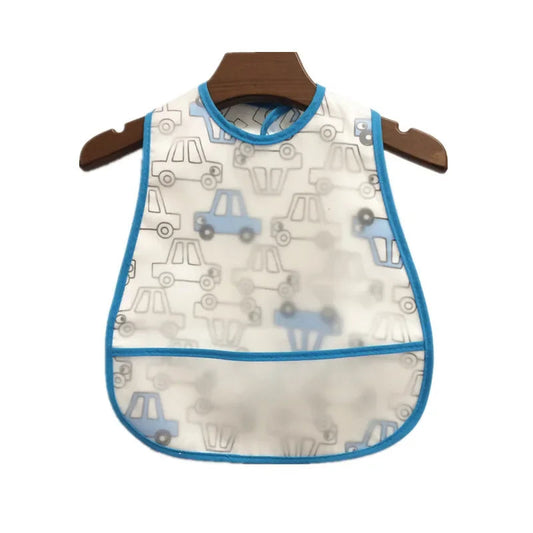 1pcs Quality Bib Adjustable Baby Bibs Plastic Waterproof Lunch Feeding Bibs Baby Cartoon Feeding Cloth Children Baby Apron Platonelstore