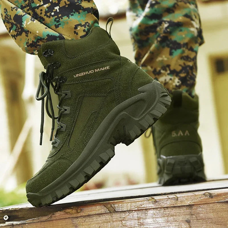 Lightweight Man Tactical Boots Combat Training Lace Up Waterproof Outdoor Hiking Breathable Hunting Platform Boots Men Shoes Platonelstore