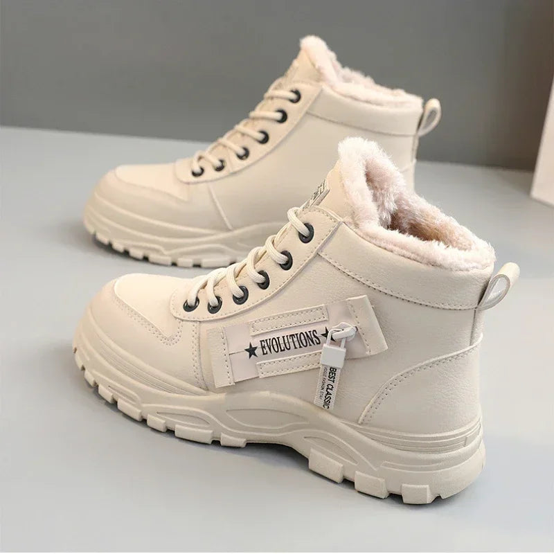 Winter Snow Boots for Women Casual High-top Shoes Warm Womens Sneakers Platform Ankle Boots Plus Size 45 Zapatillas De Mujer New Platonelstore