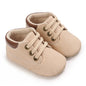 Newborn Baby Shoes Classic Leather Soft Soles Non Slip Toddler Walking Shoes for Boys and Girls 0-18M First Step Walking Shoes Platonelstore