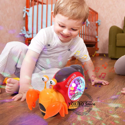 Crawling Crab Baby Toys with Music LED Light Up Interactive Musical Toys for Baby Dancing Crawling Toys Moving Toddler Toys 0 12 Platonel