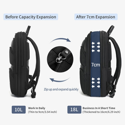 Lifetime Warranty Expandable Backpack Men Thin Bag For Men Travel Back Pack Waterproof Male 15.6inch Laptop Backpack Bag Mochila Platonelstore