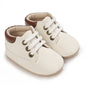 Newborn Baby Shoes Classic Leather Soft Soles Non Slip Toddler Walking Shoes for Boys and Girls 0-18M First Step Walking Shoes Platonelstore