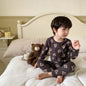 Children's Pajamas Set Autumn and Winter Long-sleeved Tops Cute Design Cartoon Pattern + Trousers Simple Style Home Clothes Platonelstore