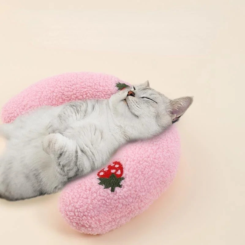 Cat Pillow Pet Cat Dog Sleeping Pillow Soft U-shaped Pillow Cat Toy Pet Toys Pet Supplies  аксесуари для котів Platonel