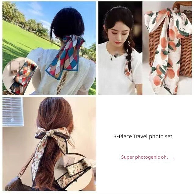 Girls' Vintage Bow Thin Narrow Polka Dot Winter Hair Band Platonelstore